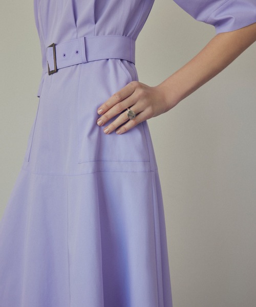 「allureville」 半袖ワンピース 2 ベージュ レディース_画像7