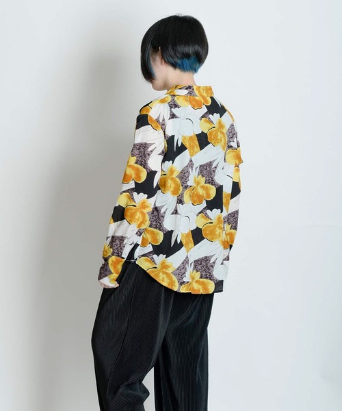 marai（マーライ） ブラウス シャツ 長袖花柄シャツ レディース