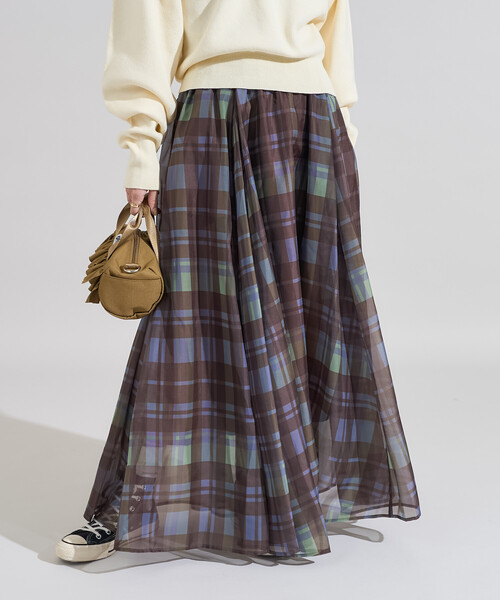 FREAK'S STORE（フリークスストア） スカート エアリーチェックフレア