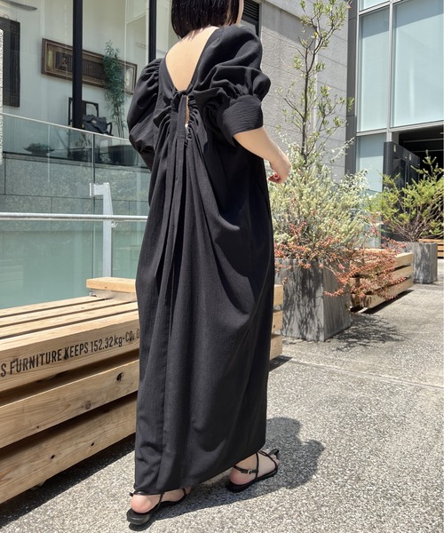 A part by（アパートバイ） 半袖ワンピース FREE ブラック レディース