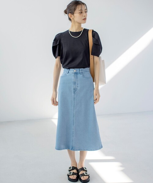 「組曲」 半袖Tシャツ 6 ブラック レディース_画像6