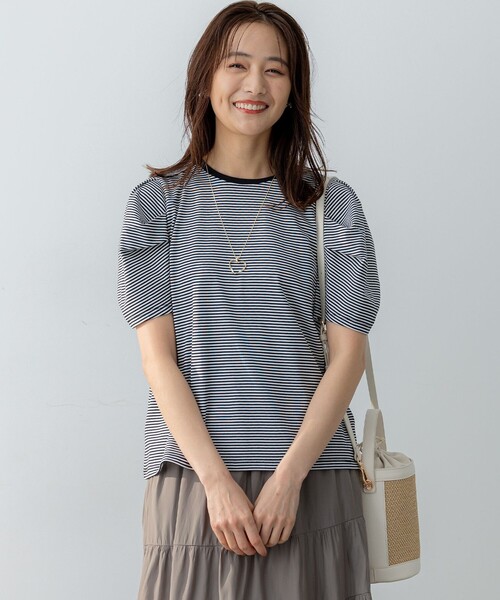 「組曲」 半袖Tシャツ 6 ブラック レディース_画像7