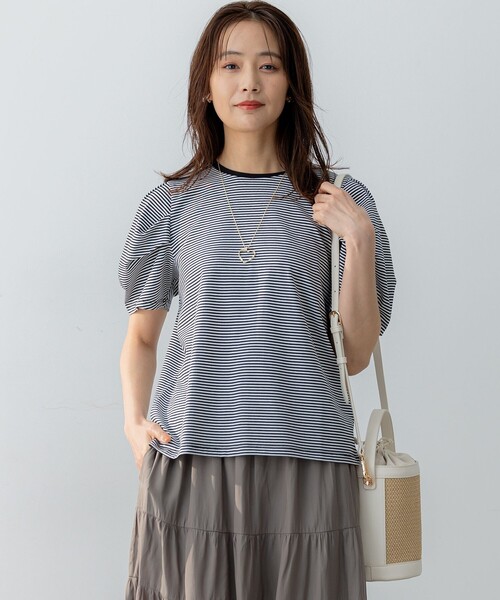 「組曲」 半袖Tシャツ 6 ブラック レディース_画像8