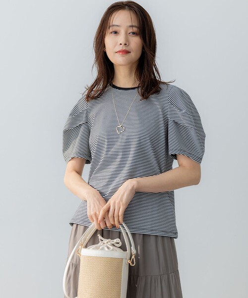 「組曲」 半袖Tシャツ 6 ブラック レディース_画像9