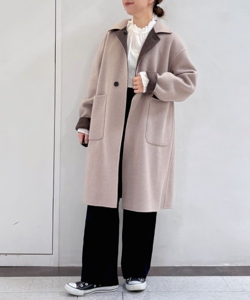 human woman（ヒューマンウーマン） ステンカラーコート コート