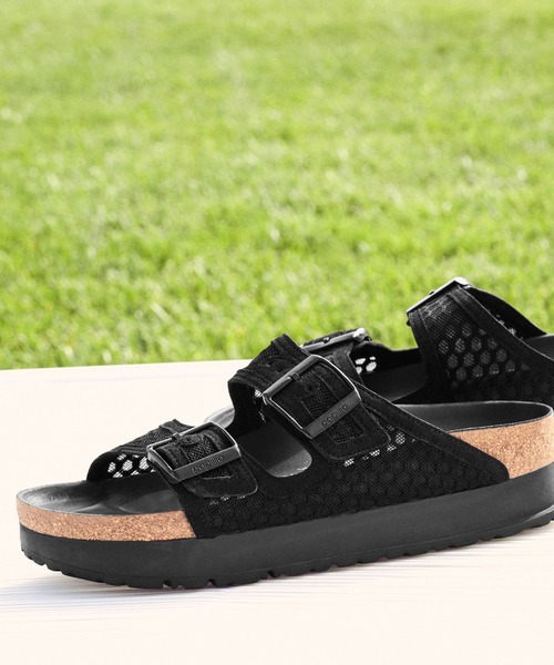 「BIRKENSTOCK」 フラットサンダル 36 ブラック レディース_画像3