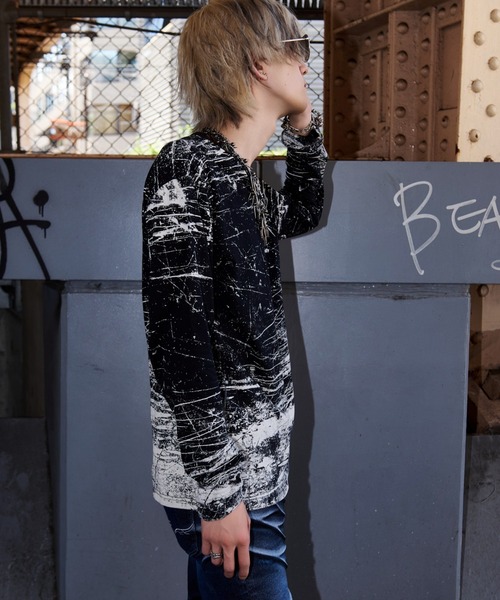 FUGA tシャツ 「FUGA/フーガ」全面プリントロングスリーブカットソー