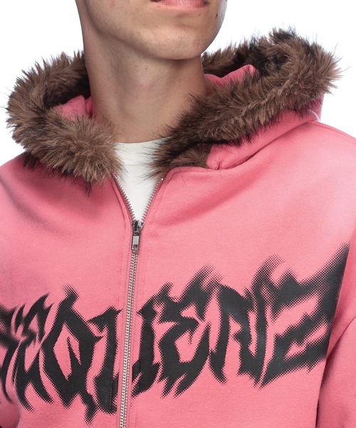 シークエンズ パーカーセットアップ ピンク SEQUENZ（シークエンズ）】sqnz washed wappen zip p/k / スタッズ