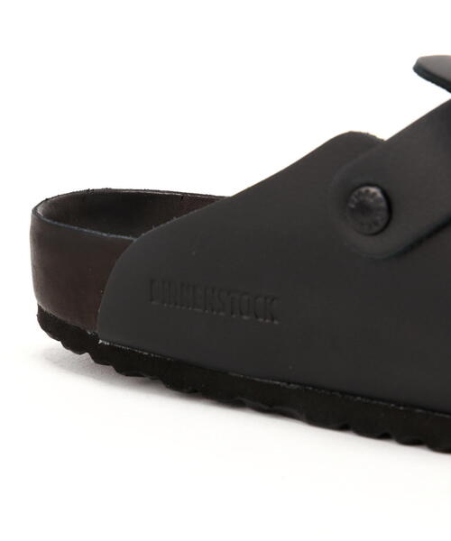 サンダル BIRKENSTOCK/ビルケンシュトック/BOSTON/ボストン/ナチュラルレザー - ブラック メンズの画像
