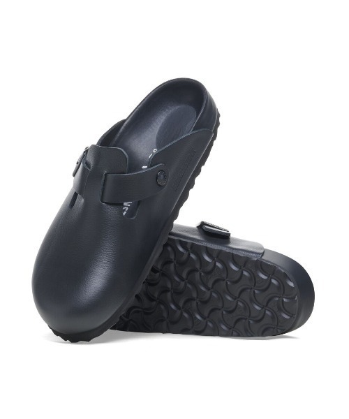 サンダル BIRKENSTOCK/ビルケンシュトック/BOSTON/ボストン/ナチュラルレザー - ブラック メンズの画像