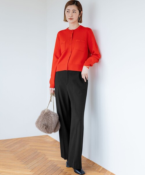 23区（ニジュウサンク） パンツ ウォームストレッチ ワイド パンツ