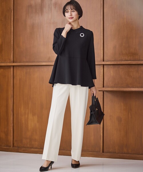 23区（ニジュウサンク） パンツ ウォームストレッチ ワイド パンツ