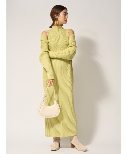 フレイIDのワンピース FRAY I.D（フレイ・アイディー） ニットワンピース FREE グリーン