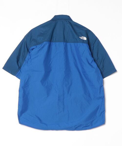 「THE NORTH FACE」 半袖シャツ L ダークブルー メンズの画像