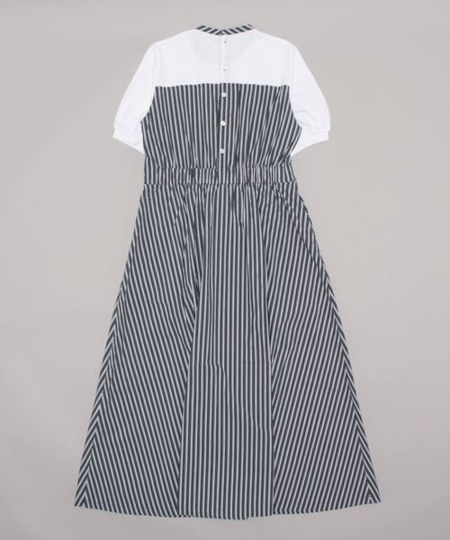 「PREFERIR」 半袖ワンピース MEDIUM ブルー レディース_画像2