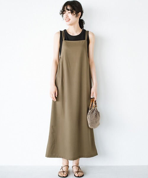 「haco!」 キャミソールワンピース LARGE ブラック レディース_画像3