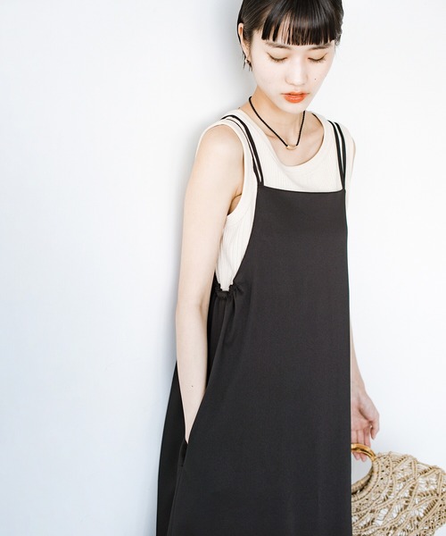 「haco!」 キャミソールワンピース LARGE ブラック レディース_画像8