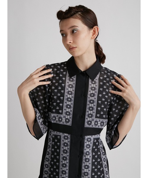 「FURFUR」 半袖ワンピース FREE ブラック レディース_画像9