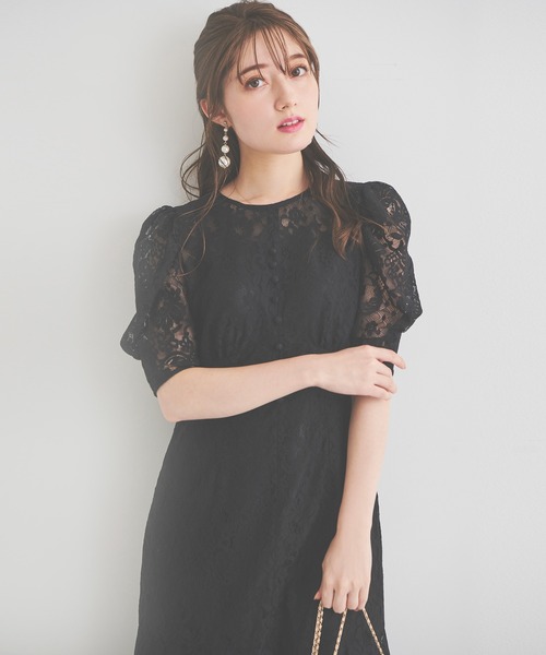 「LAISSE PASSE」 半袖ワンピース 36 ベージュ レディース_画像4