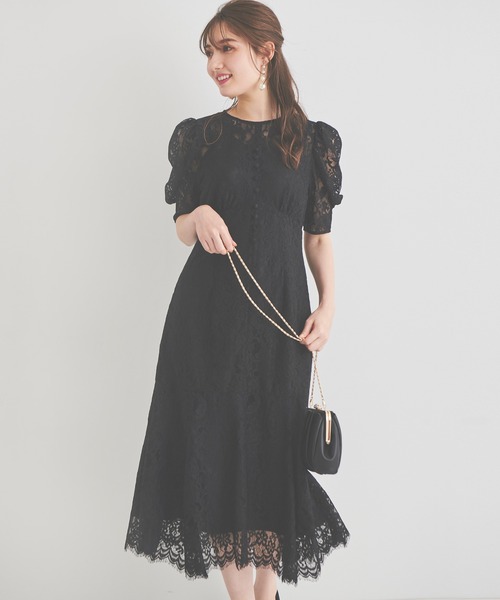 「LAISSE PASSE」 半袖ワンピース 36 ベージュ レディース_画像5