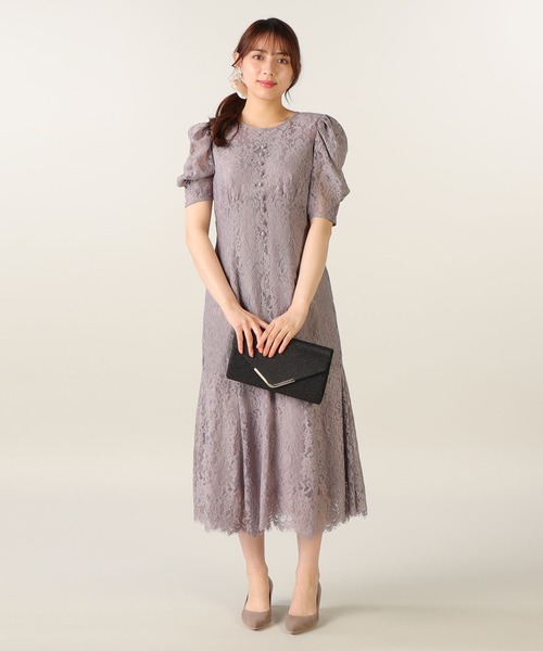 「LAISSE PASSE」 半袖ワンピース 36 ベージュ レディース_画像8