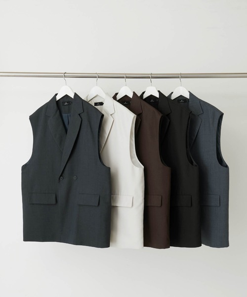 「MONO-MART」 ベスト M チャコール メンズ_画像4