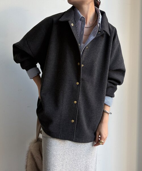 ジャケット・アウター DOU DOU DouDou（ドゥドゥ） コート アウター 「WEB限定」異素材切替ダブル