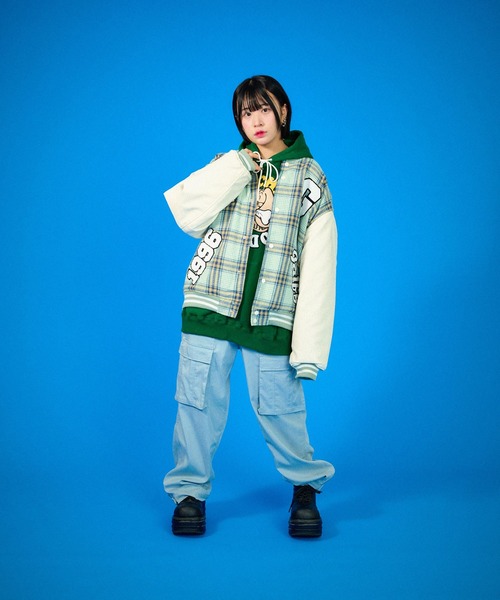 GALFY」 スタジャン L イエロー メンズ