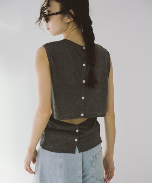 「duei」 半袖ニット FREE ライトグリーン レディース_画像2