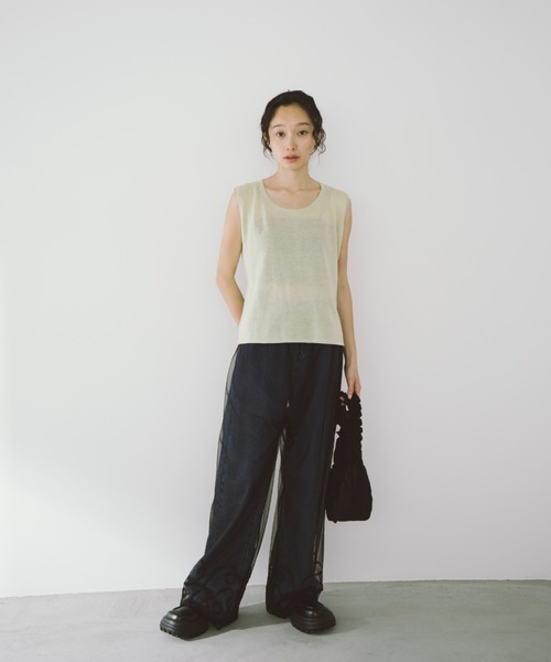「duei」 半袖ニット FREE ライトグリーン レディース_画像5