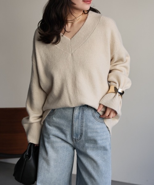 ap retro ニット セーター Vネックニットプルオーバー / ニット