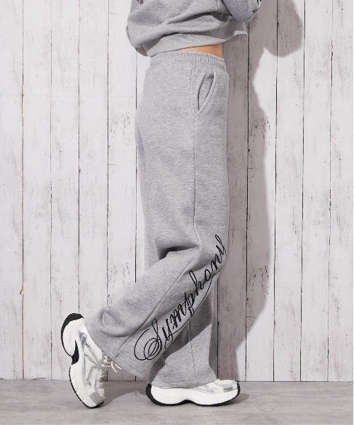 スウェットパンツ ジャージ 「筆記体ロゴ×裏起毛」セットアップ対応