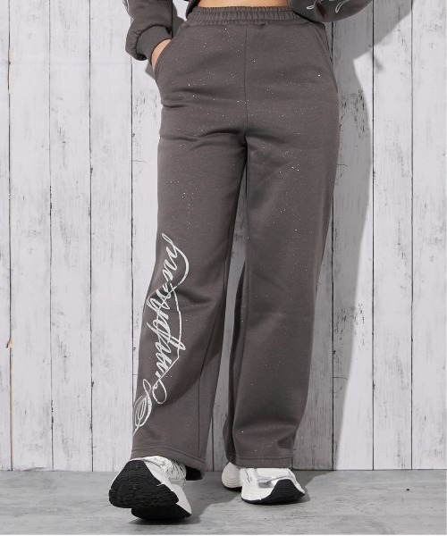 スウェットパンツ ジャージ 「筆記体ロゴ×裏起毛」セットアップ対応