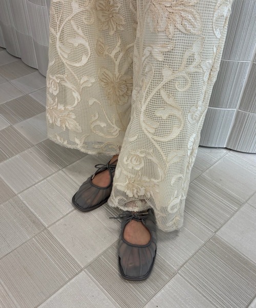 Ameri（アメリ） パンプス MESH RIBBON FLAT SHOES : ZOZOTOWN Yahoo