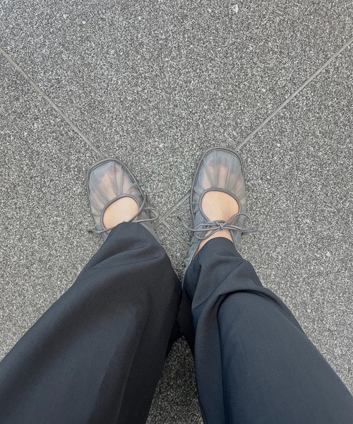 Ameri（アメリ） パンプス MESH RIBBON FLAT SHOES : ZOZOTOWN Yahoo