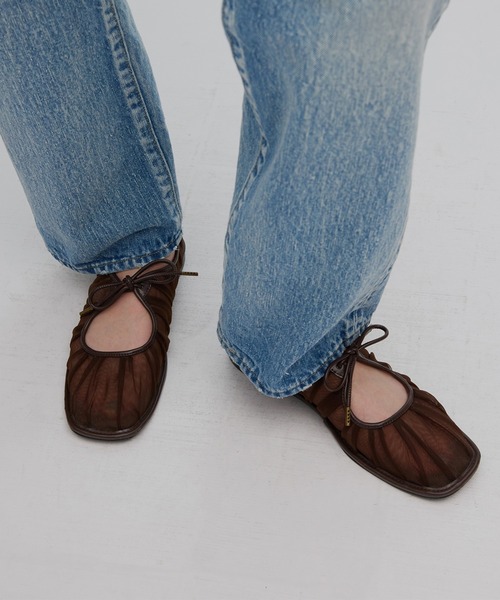 Ameri（アメリ） パンプス MESH RIBBON FLAT SHOES : ZOZOTOWN Yahoo