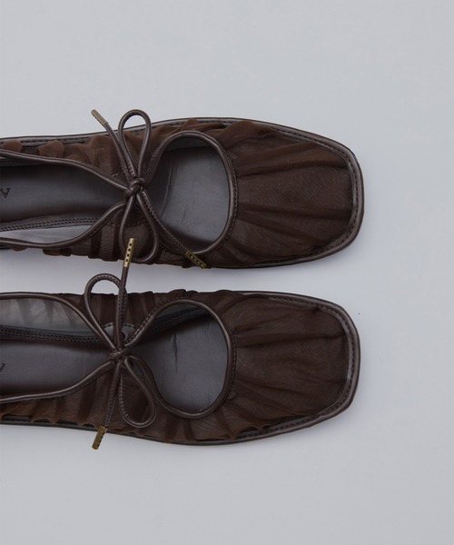Ameri（アメリ） パンプス MESH RIBBON FLAT SHOES : ZOZOTOWN Yahoo