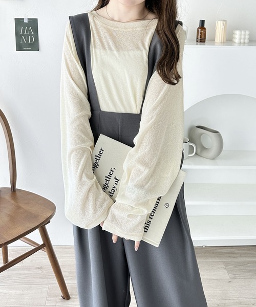 「classicalelf」 長袖カットソー X-LARGE チャコールグレー レディース_画像5