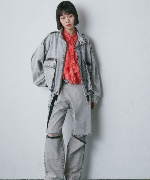 「mici」 デニムジャケット FREE ブルー レディース_画像5