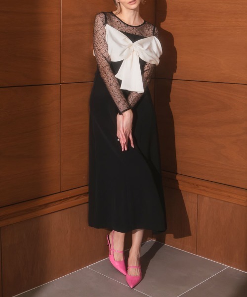 DONOBAN（ドノバン） ドレス 「ANDRESD」big ribbon dress 結婚式