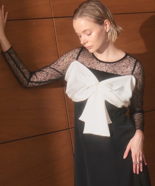 DONOBAN（ドノバン） ドレス 「ANDRESD」big ribbon dress 結婚式