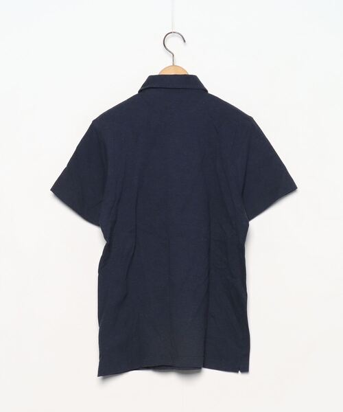 「BEAMS F」 半袖ポロシャツ 48 インディゴブルー メンズ_画像2