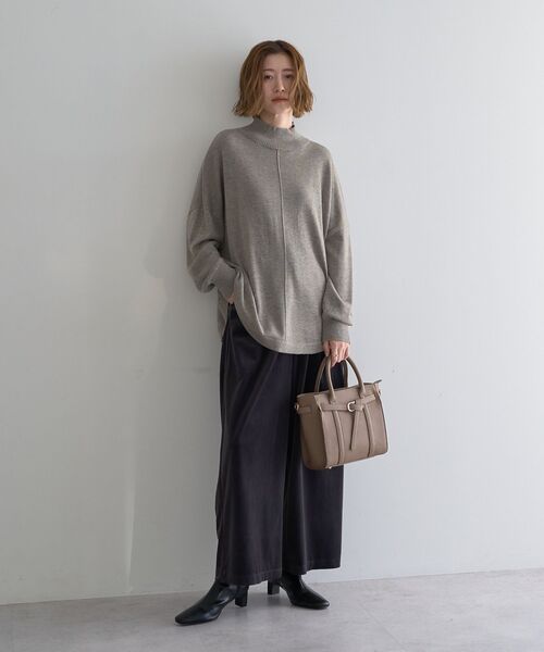 YECCA VECCA（イェッカヴェッカ） パンツ ベルテッドカルゼ起毛ワイド