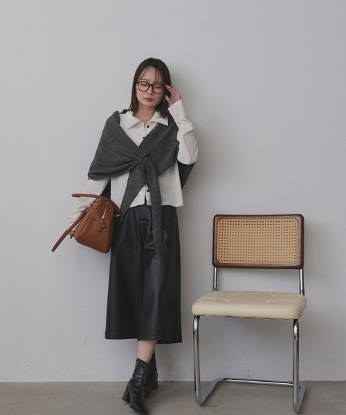 ad thie（アドティエ） ストール マフラー トライアングル ニット