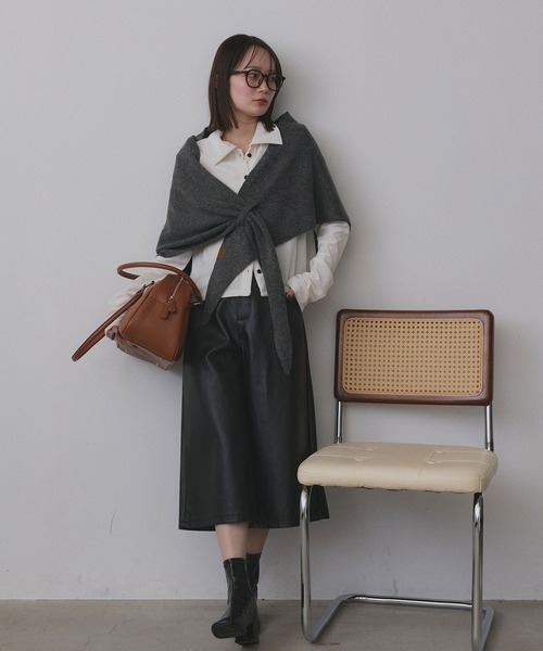 ad thie（アドティエ） ストール マフラー トライアングル ニット