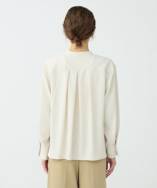 現行 Ballsey バックタックブラウス 36 ライトベージュ 日本製 美品 Ballsey（ボールジィ） ブラウス シャツ サンディジョーゼット