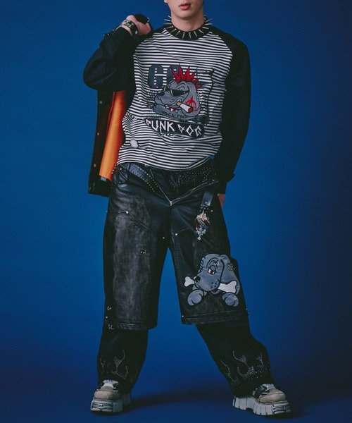 GALFY（ガルフィー） tシャツ 「GALFY」PUNK DOG ロンTEE