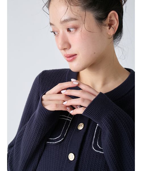 【試着のみ・未使用品】ジャケット　LILY BROWN L.B CANDY STOCK]ラメリボンニットジャケット(ジャケット)｜アウター