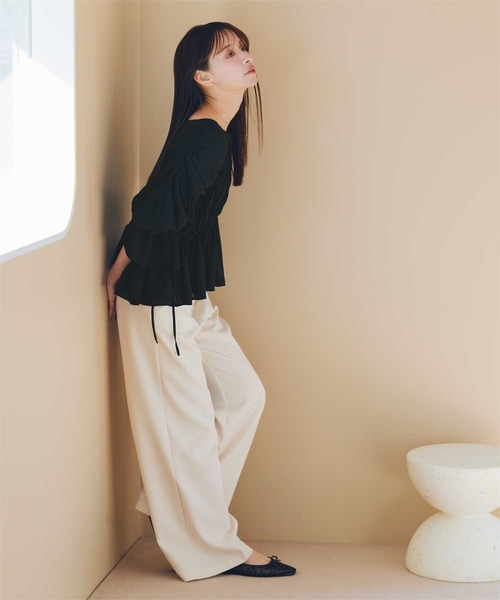 「titivate」 長袖ブラウス M ブラック レディース_画像9