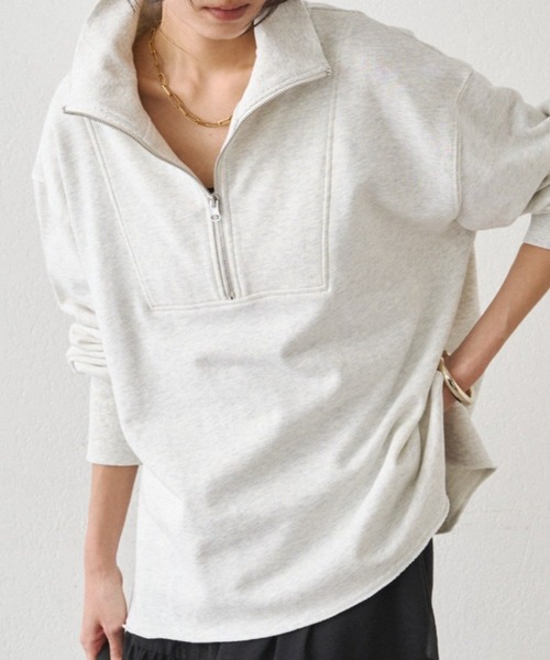 Loungedress（ラウンジドレス） トレーナー スウェット ハーフZIPプル